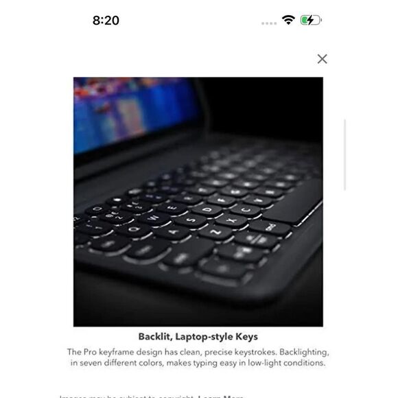 Zagg pro keys keyboard tablet case/stand apple ipad pro - Picture 11 of 11